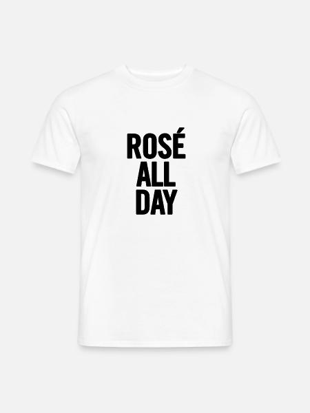 All Day Black Rose - Männer T-Shirt - Weiß