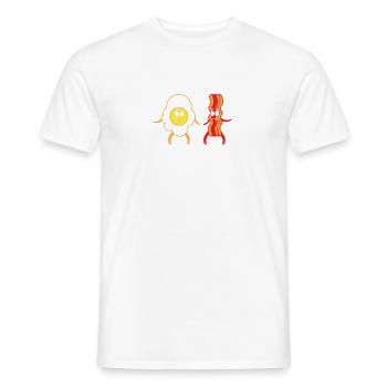 We Go Together Like Eggs and Bacon Valentine's Day - Men's T-Shirt - white - Front - AI Model Male 178 dark (178cm)