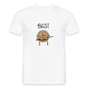 Les meilleurs amis cadeaux PartnerLook Meilleurs amis - T-shirt homme - blanc - Devant - AI Model Male 178 dark (178cm)