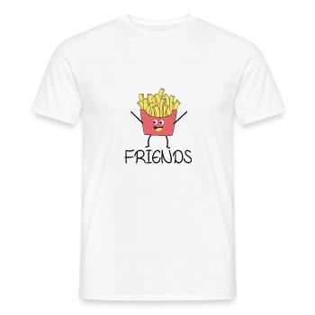 Les meilleurs amis cadeaux PartnerLook Meilleurs amis - T-shirt homme - blanc - Devant - AI Model Male 178 dark (178cm)