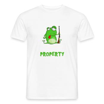 Hippity Hoppity Get Off My Property - Männer T-Shirt - Weiß - Vorne - AI Model Male 178 dark (178cm)