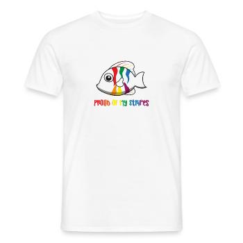 Gay - Proud - Gay - Gay Pride - Gift - Men's T-Shirt - white - Front - AI Model Male 178 dark (178cm)