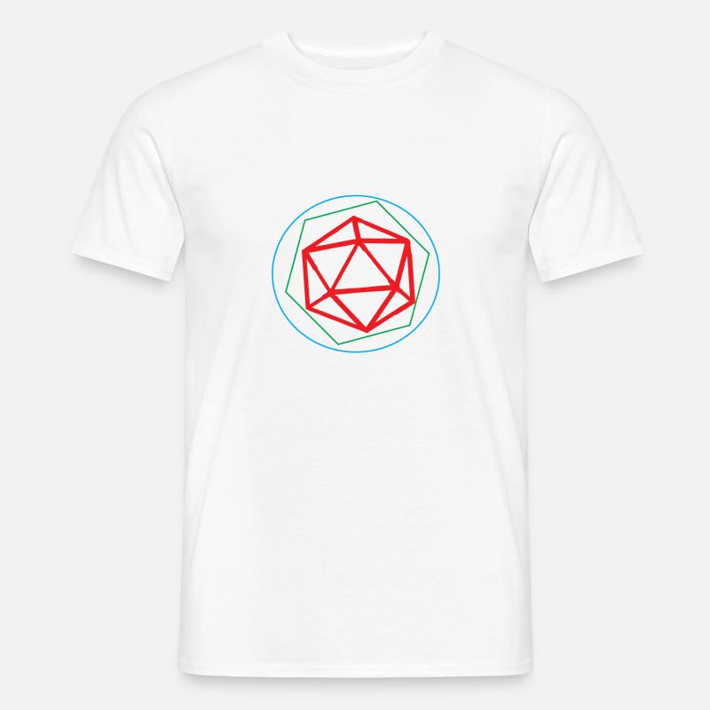 d20 Dice Evolution Rollenspiel Spiel Geschenk - Männer T-Shirt - Weiß