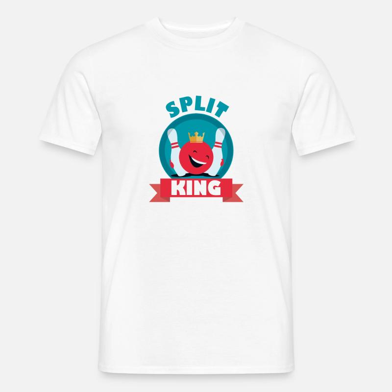 Split King Split Happens Bowling König Team Fun - Männer T-Shirt - Weiß