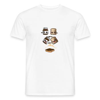 Pain au chocolat et petits pains au chocolat cadeau - T-shirt homme - blanc - Devant - AI Model Male 178 dark (178cm)