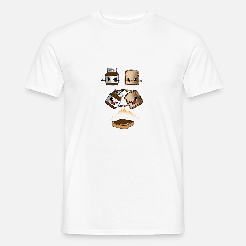 Chocolate and bread chocolate roll gift - Men’s T-shirt - white