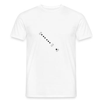 Playing the flute is my life gift love flute - Men's T-Shirt - white - Front - AI Model Male 178 dark (178cm)