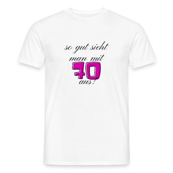 70. Geburtstag - Männer T-Shirt - Weiß - Vorne - AI Model Male 178 dark (178cm)