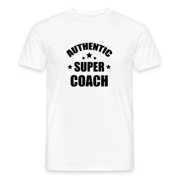 Coach / Coaching / Trainer / Sport - Männer T-Shirt - Weiß - Vorne - AI Model Male 178 dark (178cm)