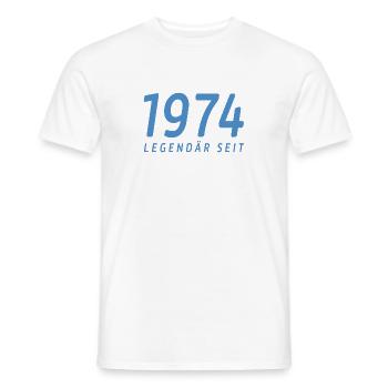 Legendär seit 1974 - Männer T-Shirt - Weiß - Vorne - AI Model Male 178 dark (178cm)