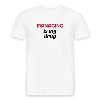 Manager / Chef / Arbeit / Job - Männer T-Shirt - Weiß - Vorne - AI Model Male 178 dark (178cm)