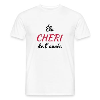 Amour / Saint Valentin / Coeur / Bébé / Love - T-shirt homme - blanc - Devant - AI Model Male 178 dark (178cm)