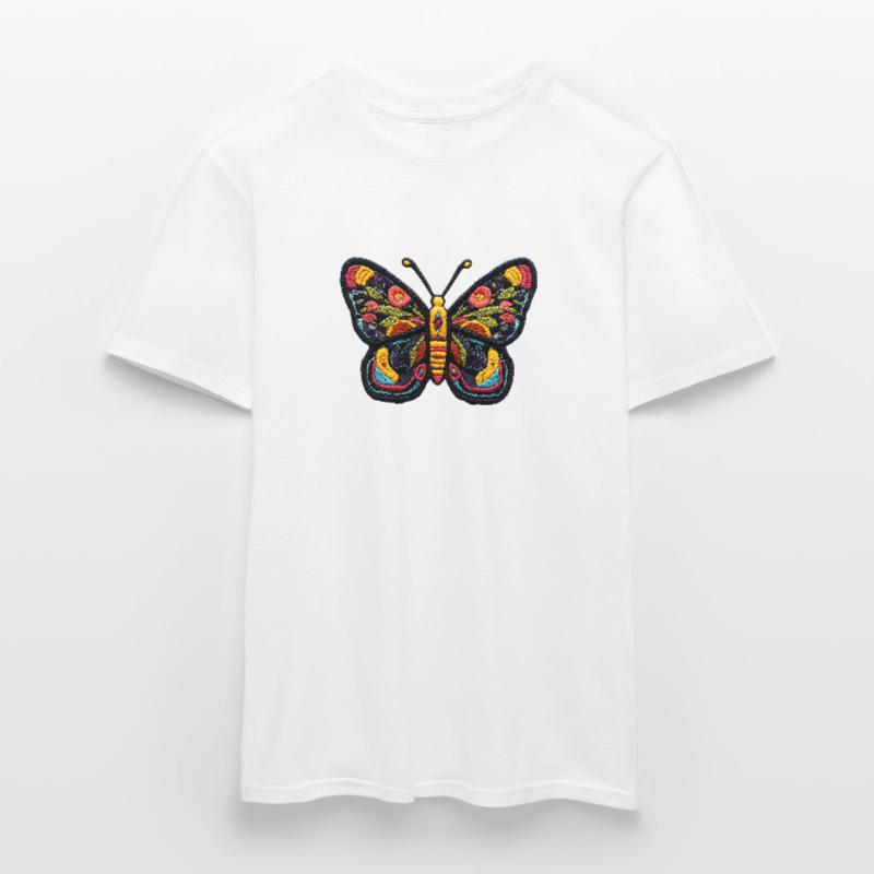 Papillon coloré en style broderie – Boho Patc T-shirt homme