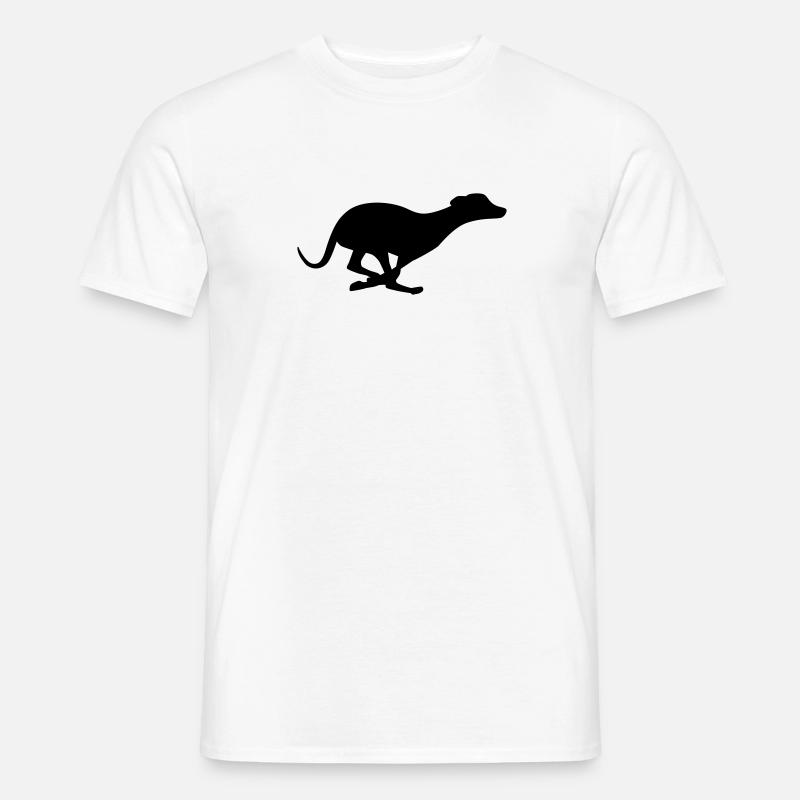 Windhund - Männer T-Shirt - Weiß