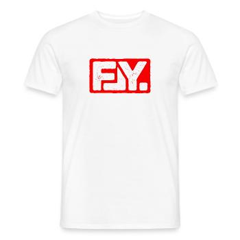 FLY Paragliding Logo - T-shirt homme - blanc - Devant - AI Model Male 178 dark (178cm)
