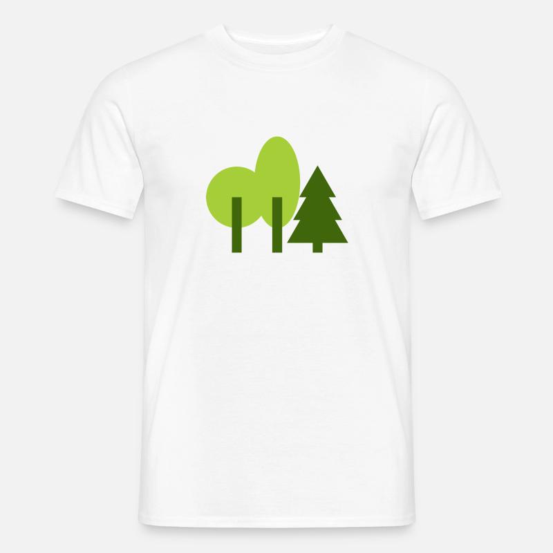Bäume Wald Park - Männer T-Shirt - Weiß