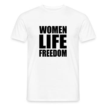 Women life freedom - Männer T-Shirt - Weiß - Vorne - AI Model Male 178 dark (178cm)
