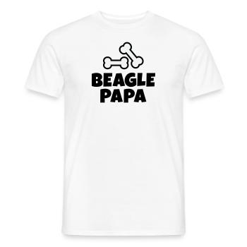 Beagle Papa - Männer T-Shirt - Weiß - Vorne - AI Model Male 178 dark (178cm)