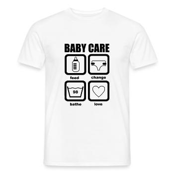 infant - Men's T-Shirt - white - Front - AI Model Male 178 dark (178cm)