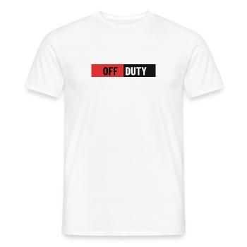 Off-duty-Kontrastdruck - Männer T-Shirt - Weiß - Vorne - AI Model Male 178 dark (178cm)