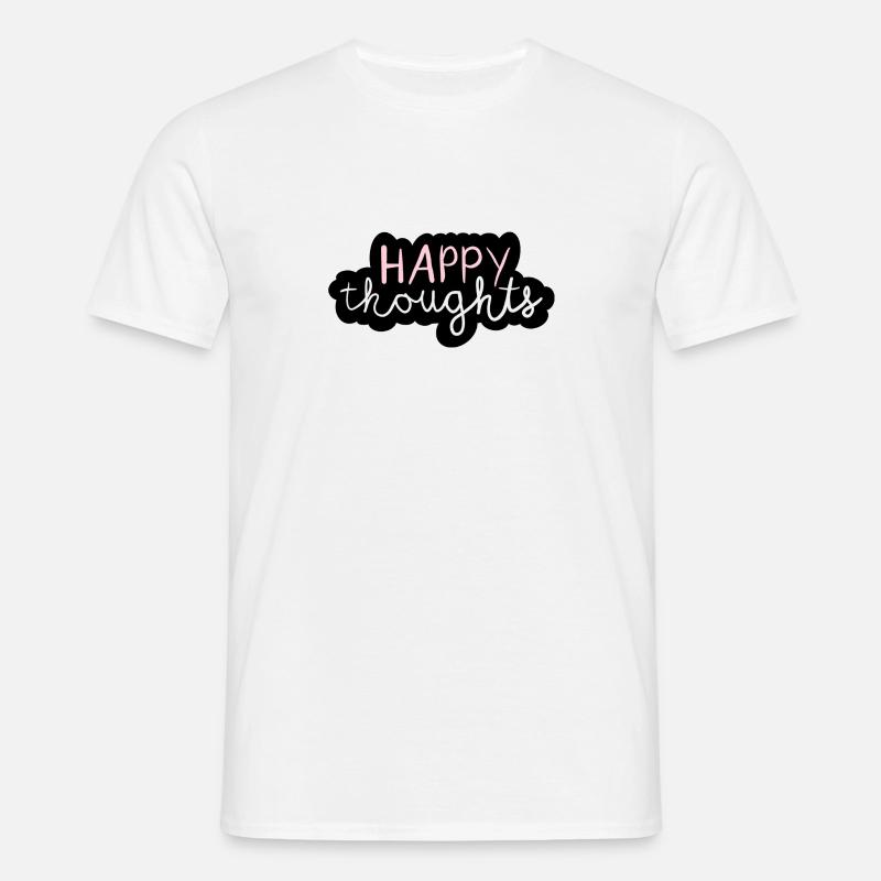 Happy thoughts - Männer T-Shirt - Weiß
