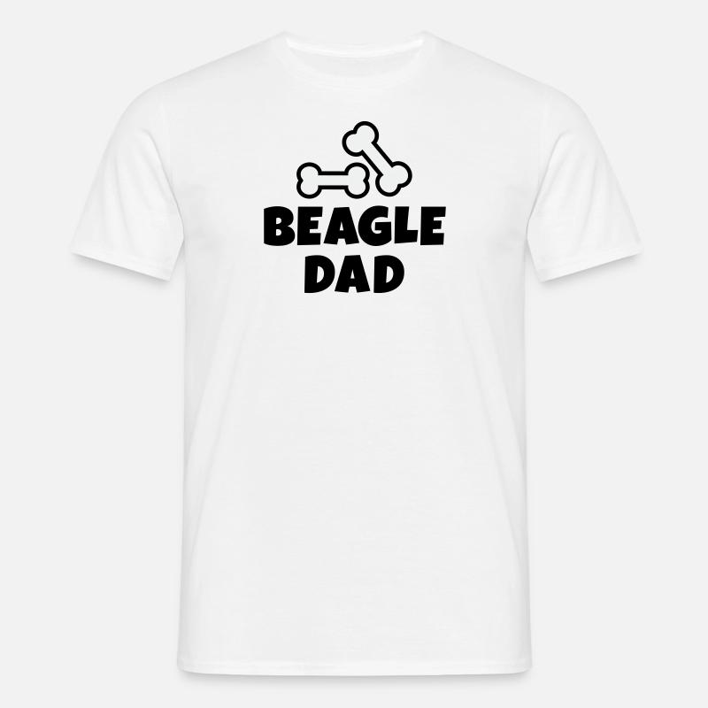 Beagle Dad Knochen - Männer T-Shirt - Weiß