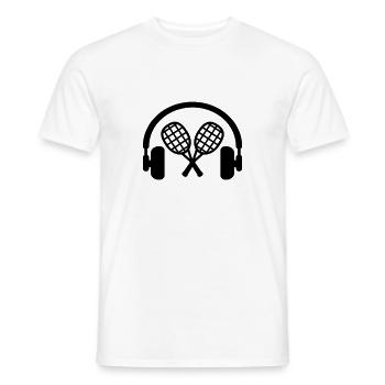 Squash Sport Game Match Champion Victory - Men's T-Shirt - white - Front - AI Model Male 178 dark (178cm)