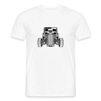 Hot Rod / Rat Rod 07_black - Men's T-Shirt - white - Front - AI Model Male 178 dark (178cm)