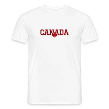 CANADA - Feuille d'érable - T-shirt homme - blanc - Devant - AI Model Male 178 dark (178cm)