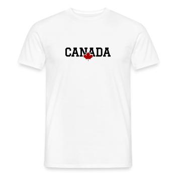 CANADA - Feuille d'érable - T-shirt homme - blanc - Devant - AI Model Male 178 dark (178cm)