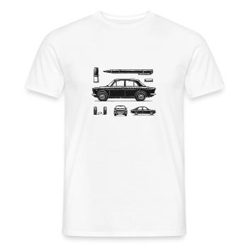 Schwarzer Oldtimer - Männer T-Shirt - Weiß - Vorne - AI Model Male 178 dark (178cm)