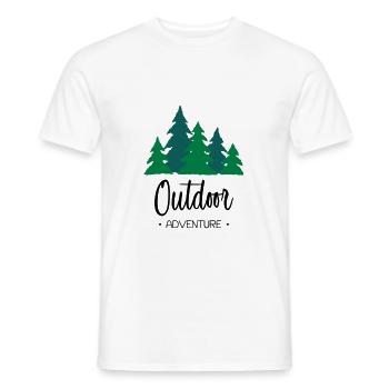 Outdoor Adventure - Men's T-Shirt - white - Front - AI Model Male 178 dark (178cm)