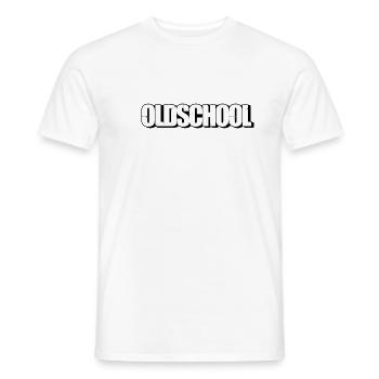Oldschool - Men's T-Shirt - white - Front - AI Model Male 178 dark (178cm)