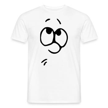 Emoji thoughtful sketch black - Men's T-Shirt - white - Front - AI Model Male 178 dark (178cm)