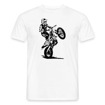 Moto Cross - Motocross - Supercross - Men's T-Shirt - white - Front - AI Model Male 178 dark (178cm)
