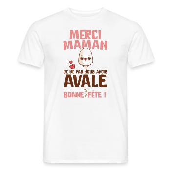 Drôle Fête des Mères maman beauf Girly - T-shirt homme - blanc - Devant - AI Model Male 178 dark (178cm)
