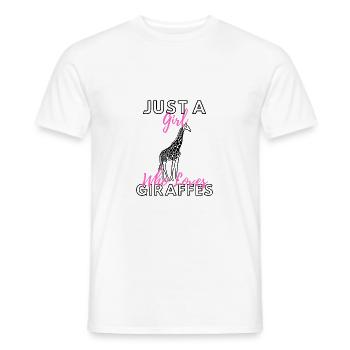 Girafe - T-shirt homme - blanc - Devant - AI Model Male 178 dark (178cm)
