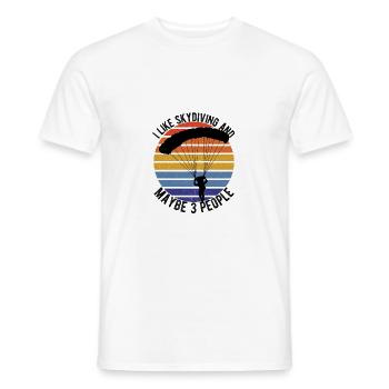 Parachutist - Men's T-Shirt - white - Front - AI Model Male 178 dark (178cm)