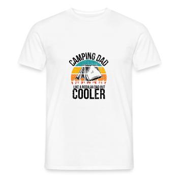Camping - Men's T-Shirt - white - Front - AI Model Male 178 dark (178cm)