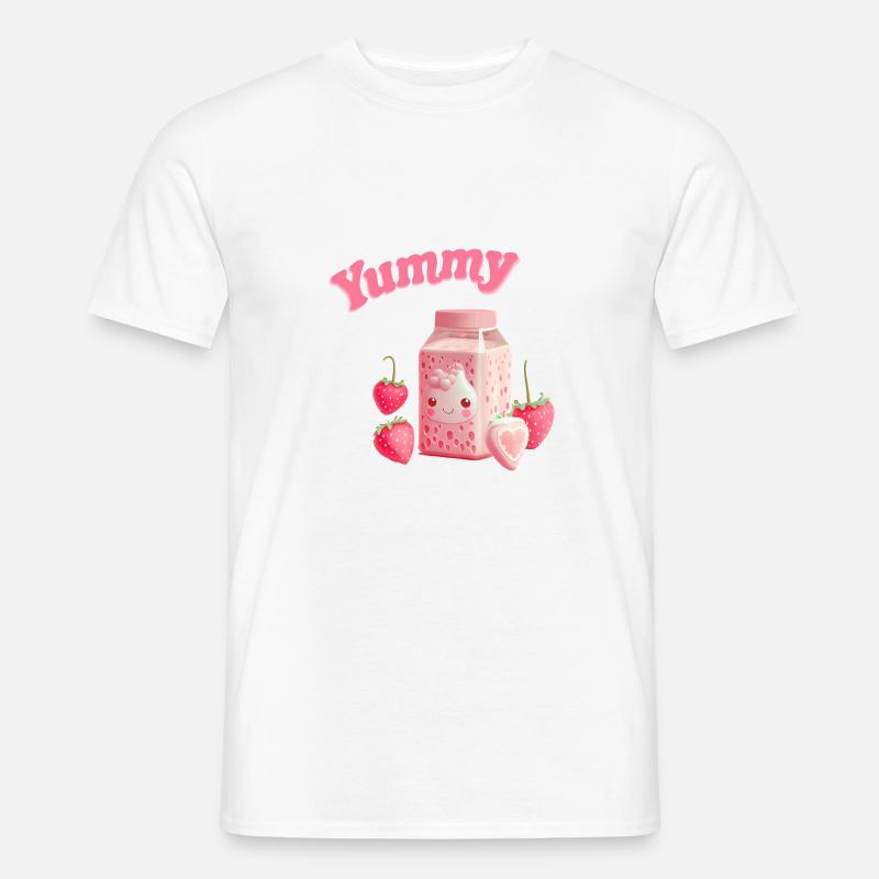 Erdbeermilch Erdbeere Anime kawaii - Männer T-Shirt - Weiß