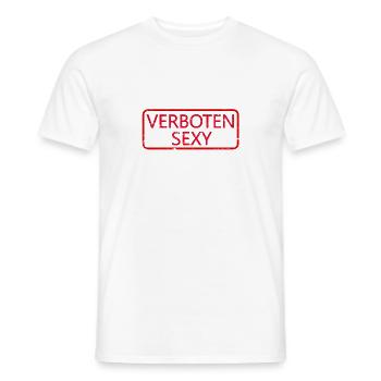 Verboten Sexy - Männer T-Shirt - Weiß - Vorne - AI Model Male 178 dark (178cm)