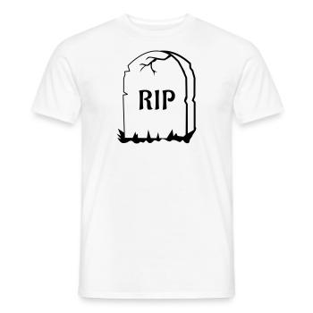 Rest in Peace Grabstein - Männer T-Shirt - Weiß - Vorne - AI Model Male 178 dark (178cm)