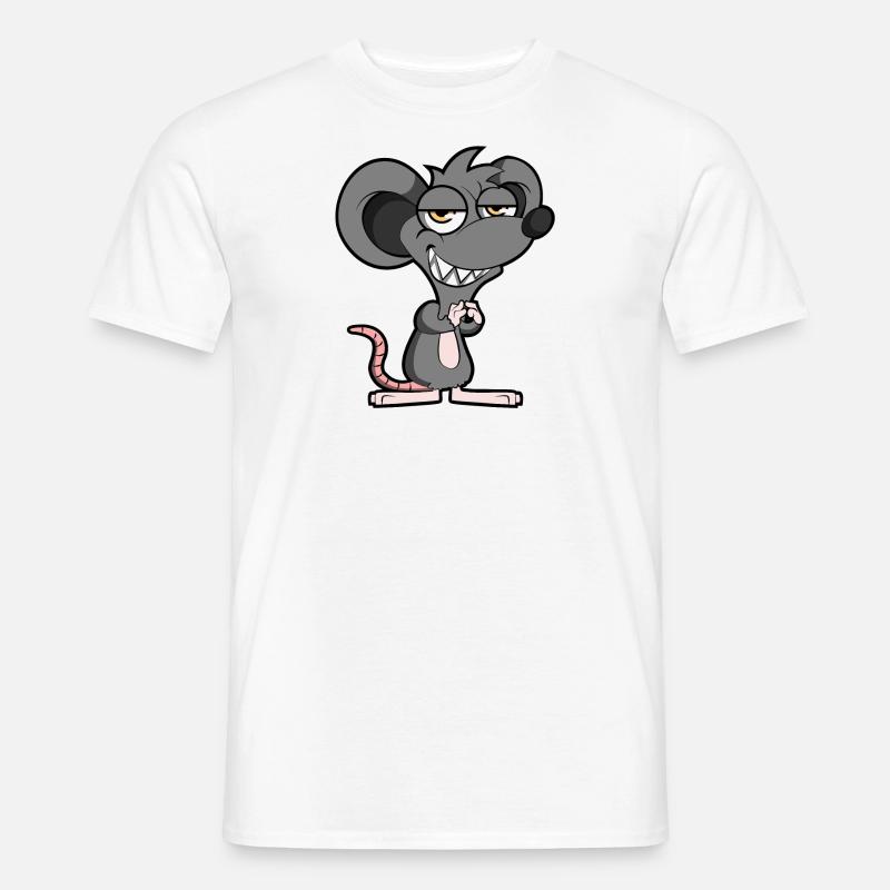 Lachende Maus - Männer T-Shirt - Weiß