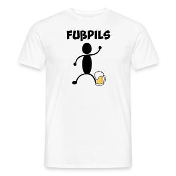 Fußpils - T-shirt homme - blanc - Devant - AI Model Male 178 dark (178cm)