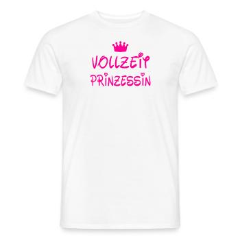 Vollzeit Prinzessin - Männer T-Shirt - Weiß - Vorne - AI Model Male 178 dark (178cm)