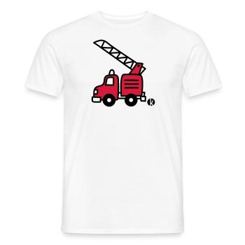 Feuerwehrauto (c) - Fire Truck - Männer T-Shirt - Weiß - Vorne - AI Model Male 178 dark (178cm)
