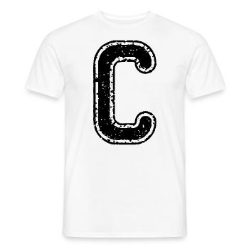 Buchstabe C Alphabet - Männer T-Shirt - Weiß - Vorne - AI Model Male 178 dark (178cm)