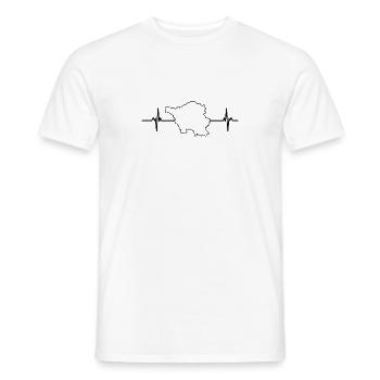 SaarHerz - Liebe Dein Land - Männer T-Shirt - Weiß - Vorne - AI Model Male 178 dark (178cm)