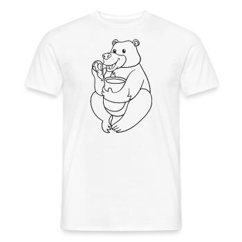 Bär, Bären, Honig, Geschenk, Geschenkidee - Männer T-Shirt - Weiß - Vorne - AI Model Male 178 dark (178cm)