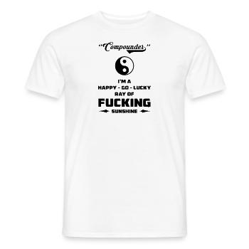 I'm a Happy Go Lucky Ray Of Fucking Sunshine - Men's T-Shirt - white - Front - AI Model Male 178 dark (178cm)